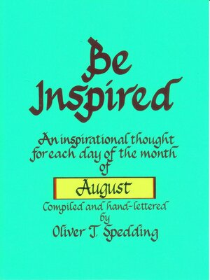 cover image of Be Inspired--August